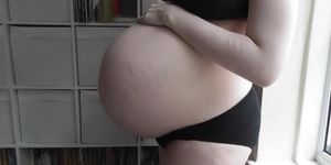 Huge pregnant belly