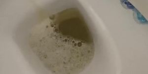 Pissing into my new toilet by my big sexy dick