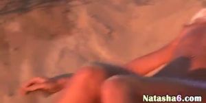 sexy teen posing on the sweet beach - video 1 (Beautiful )