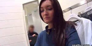 Fantastic czech sweetie is seduced in the hypermarket and fucked in pov