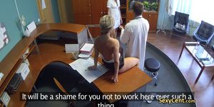 Nurse joined doctor fucking patient