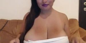 Massive tits oiled on webcam