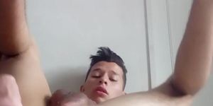 Horny teen screw his ass with dildo & vibrador in for more pleasure - 1part