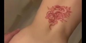 tiny tattooed goth teen fucked in shower