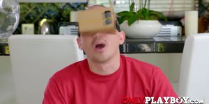 Virtual reality goggles lead these two guys into getting their cocks fucked