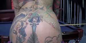 Horny MILF with tattoos fuck hard with big cock