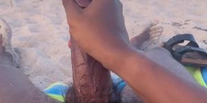 Nate Moore Cumming at a Nude Beach