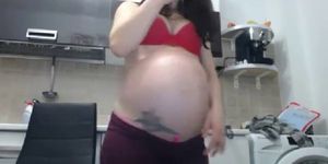 Huge Pregnant Cam Girl Pt 2