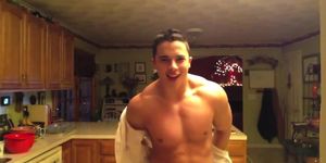Young bodybuilder Nick Wright (2013) hulking out of a shirt and flexing