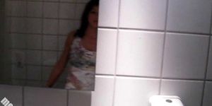 German Amateur Slut - Bathroom BBC Blowjob