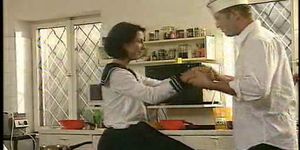 Kitchen Preparation of Schoolgirls