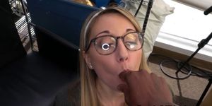 Spex casting amateur sucking black cock