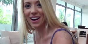 Sexy young horny blonde