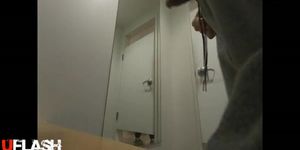 Caught changing in fitting room dick out 2 wom ...