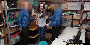 Two perv LP officers punish fucked a petite teen thief (Lexi Lovell)