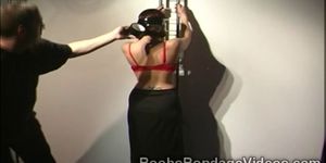 Hot Redhead gets and tied up in hot bondage