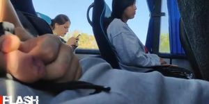 Flash Teens On Bus
