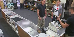GAY PAWN SHOPS - Straight stud sucking for cash at pawnshop