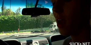 Bitch sucks dick inside the car - video 2