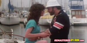 Retro couple steams things up on a really kinky boat ride