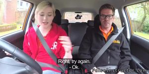 Fake driving instructor lets blonde screw