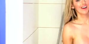 Stunning Blonde Takes SHower On Cam 4