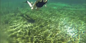 snorkeling woman