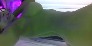 Madison Ivy, tanning bed and pussy rubbing