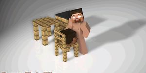 Minecraft Herobrine Fucks Cube Head. SFM Animation.