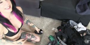 Punk babe pov fucked while getting choked