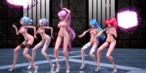 3D Dancing MMD hentai teens cam dance