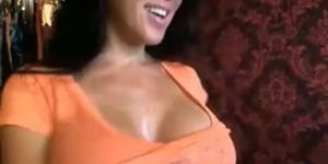 Big boobs oiled pornstar