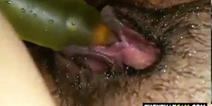 Hairy pussy bate while in public bathroom - video 1
