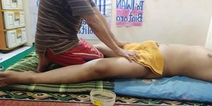 Very hot indonesian massage with erection