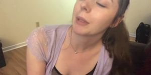 NadiaFoxx Sucking Pizza's Boy Dick and Swallowing Cum