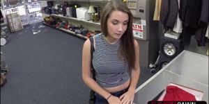 Bubble butt brunette gets banged hard - video 1