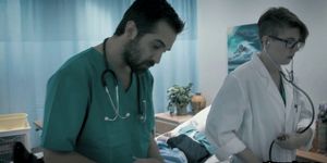 Creepy doctor fucks his half awake patient Arya Fae