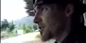 Hot ginger hitchhiker convinced to fool around