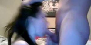 A couple fuck in front of webcam