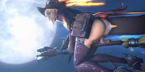 The witch Mercy and her broom