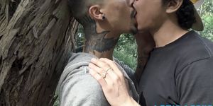 Sexy latino and his buddy enjoy threesome with hot stud