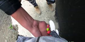Public Handjob With Short Haired Teen Public Handjob With Short Haired Teen