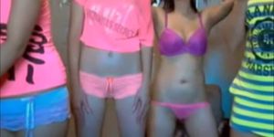 Four Lesbian Teens On Webcam
