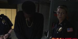 Sharp black cock nailing white pussies in garage