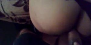 Latina bumps his dick quickly and takes a sticky facial