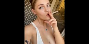 Short but super sweet clip of sexy smoking girl