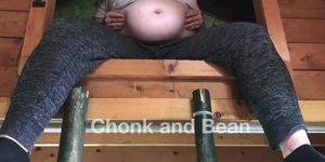 Fat Girl In a Loft Playing with Belly