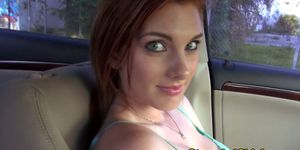 STRANDED CHICKS - Stranded busty ginger teen throated in car