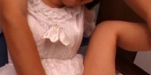 ALL JAPANESE PASS - Reina in wedding dress gets vibrator and cock