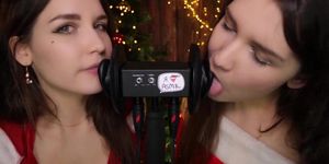 KittyKlaw ASMR - Christmas Ear Eating and Mouth Sounds (PATREON)